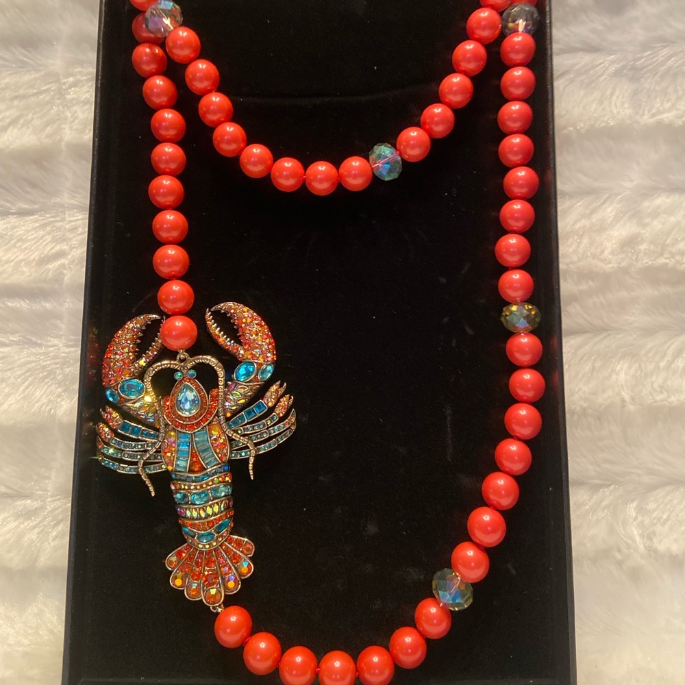 Heidi Daus Red Lobster Necklace